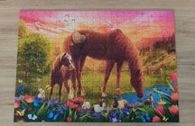 Puzzle 500 Trefl konie na łące