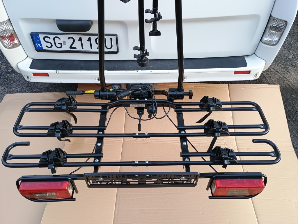 Bagażnik rowerowy na hak MFT platforma na 3 rowery udźwig 80 kg