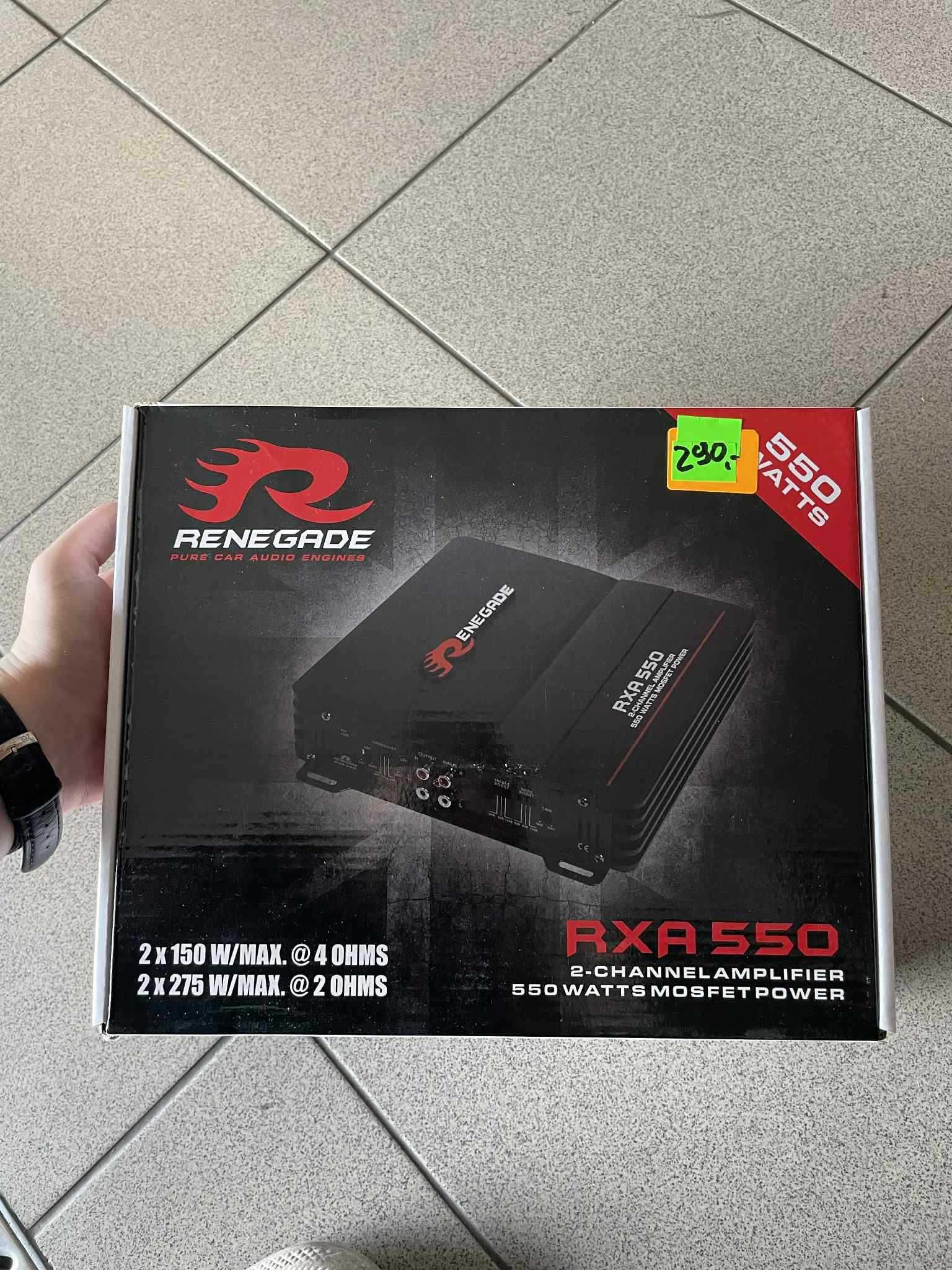 Zestaw subwoofer + wzmacniacz renegade + kable do montażu
