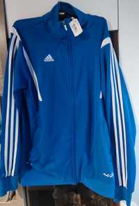 Nowa męska XL sportowa z metką bluza Adidas na zamek niebieska