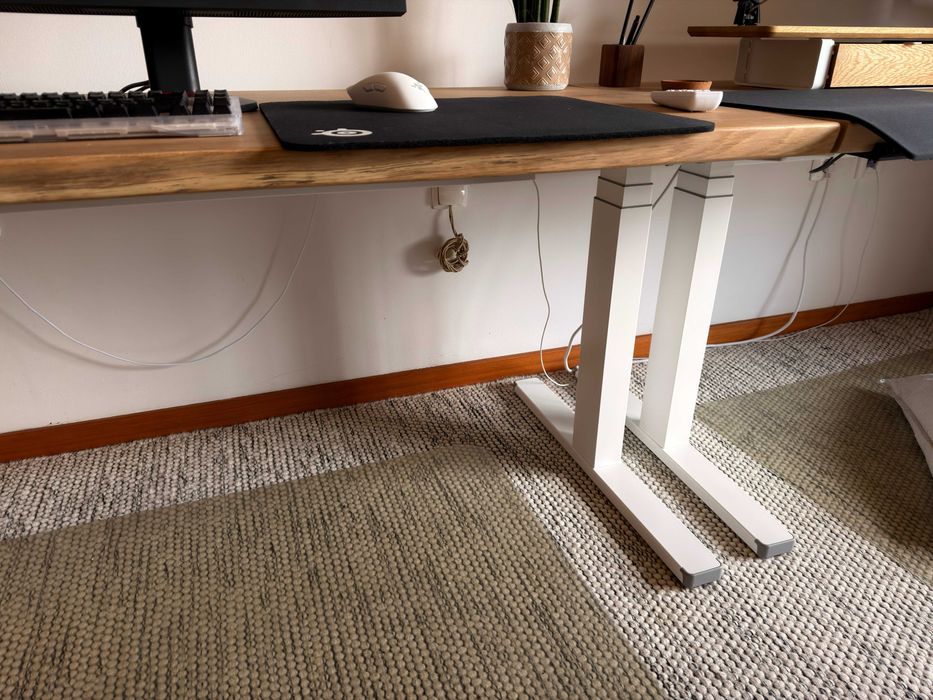 Boho Premium standing desk + Tampo carvalho live edge - 150cm x 70cm