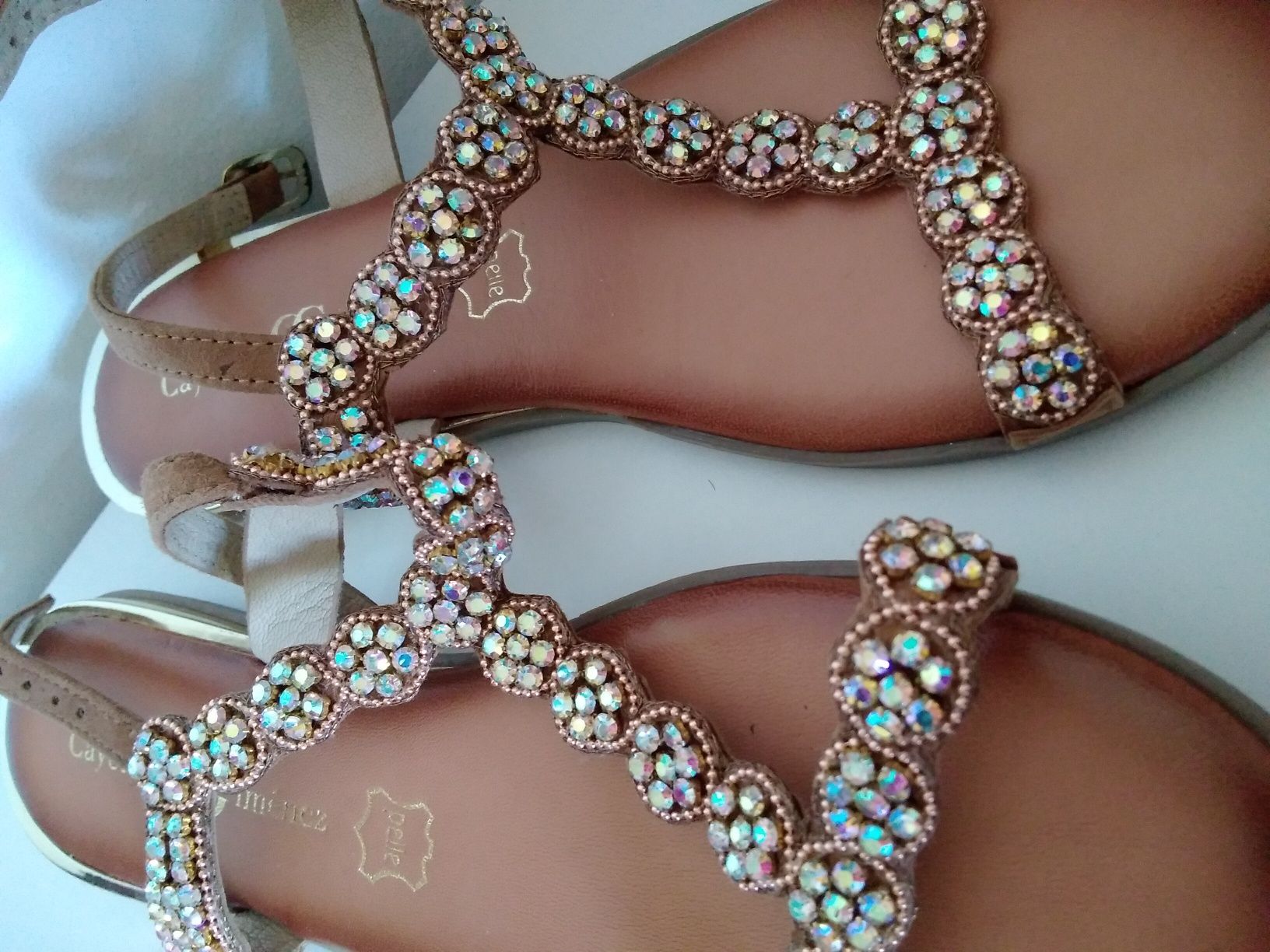 Sandálias strass 36 Cayetano Cimenez