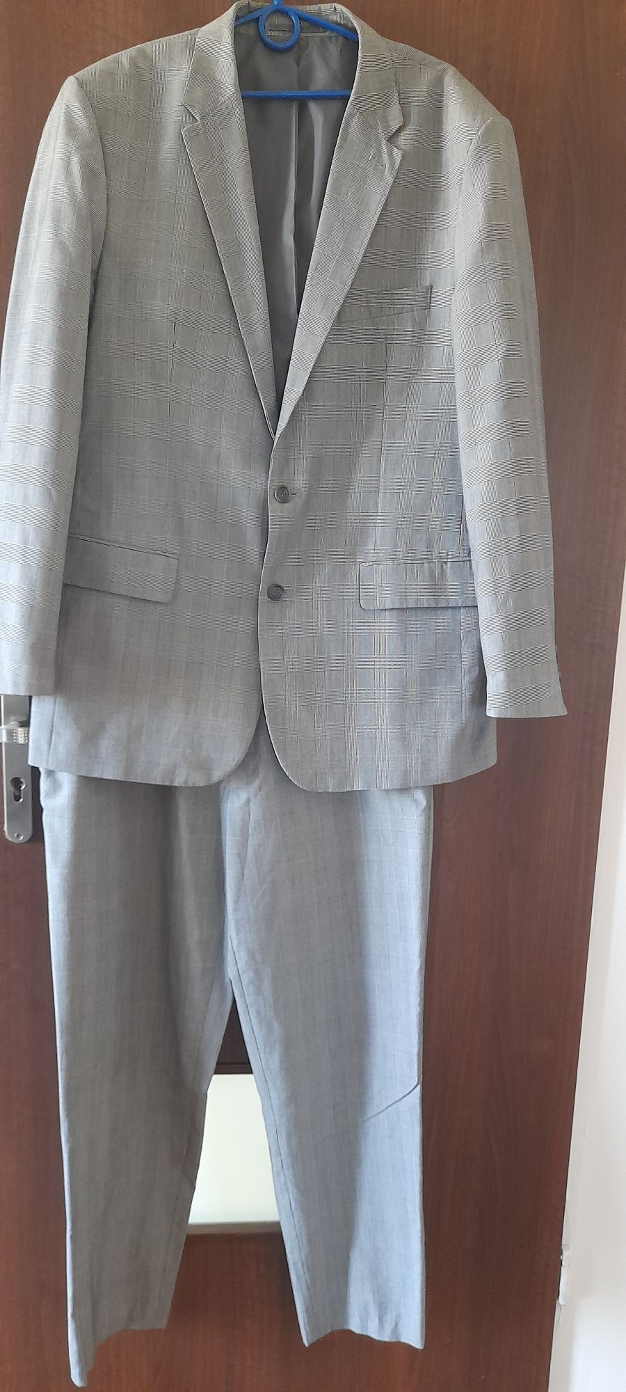 Garnitur męski xl szary w kratke bonprix collection