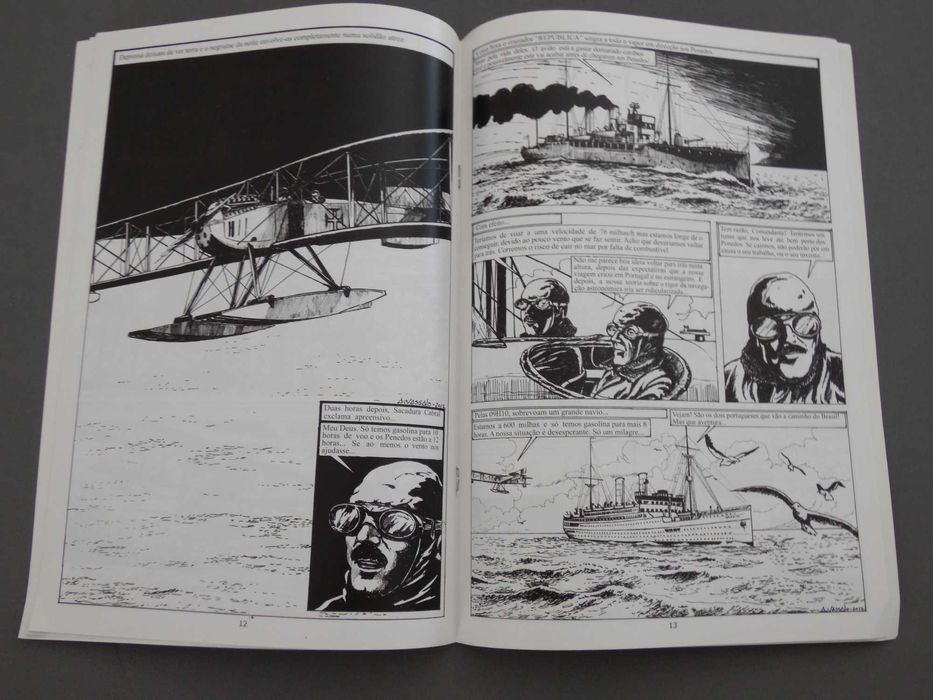 Livro BD A Primeira Travessia Aérea do Atlântico Sul