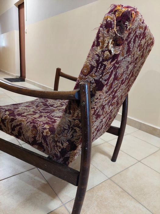 Fotel PRL w stylu lisek