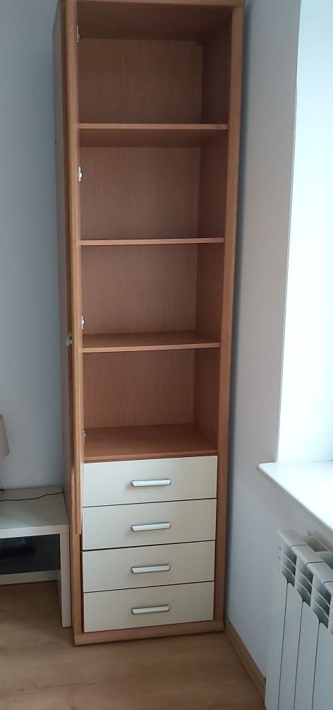 Regał z szufladami i szafką