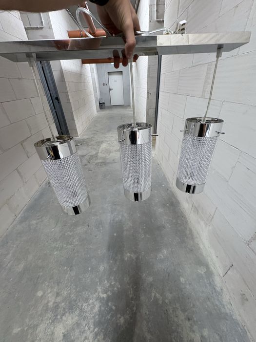 Lampa nad stół srebrna