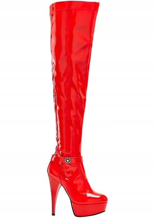 B.P.C kozaki za kolano lakierowane SEXY czerwone 40