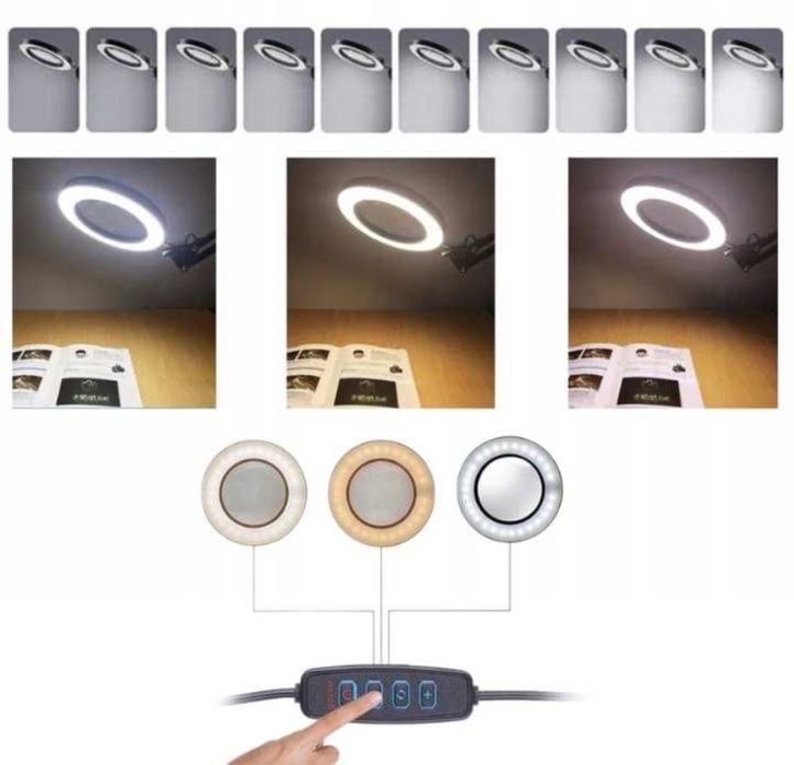 Lampa LED Kosmetyczna Lupa Szkto Powiekszajace Do Salonu Kreslarska