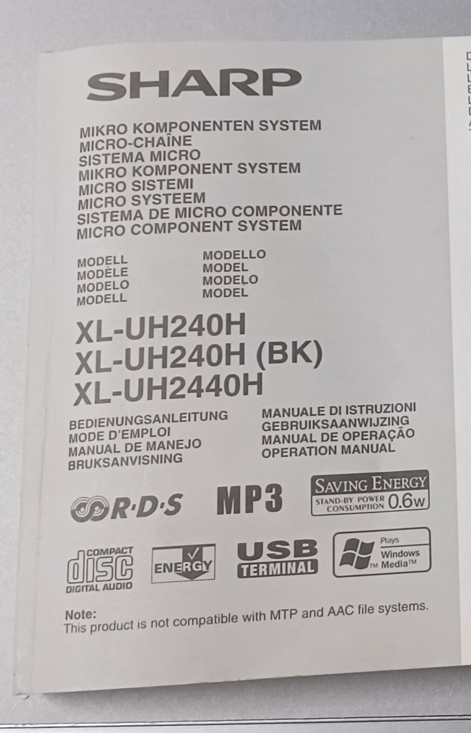 Wieża SHARP 330W