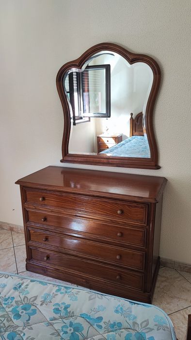 Mobília de quarto de extrema qualidade madeira mogno