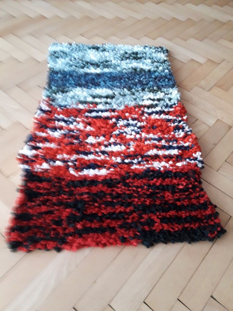Mini koc kocyk z czystej wełny ręczna robota hand made