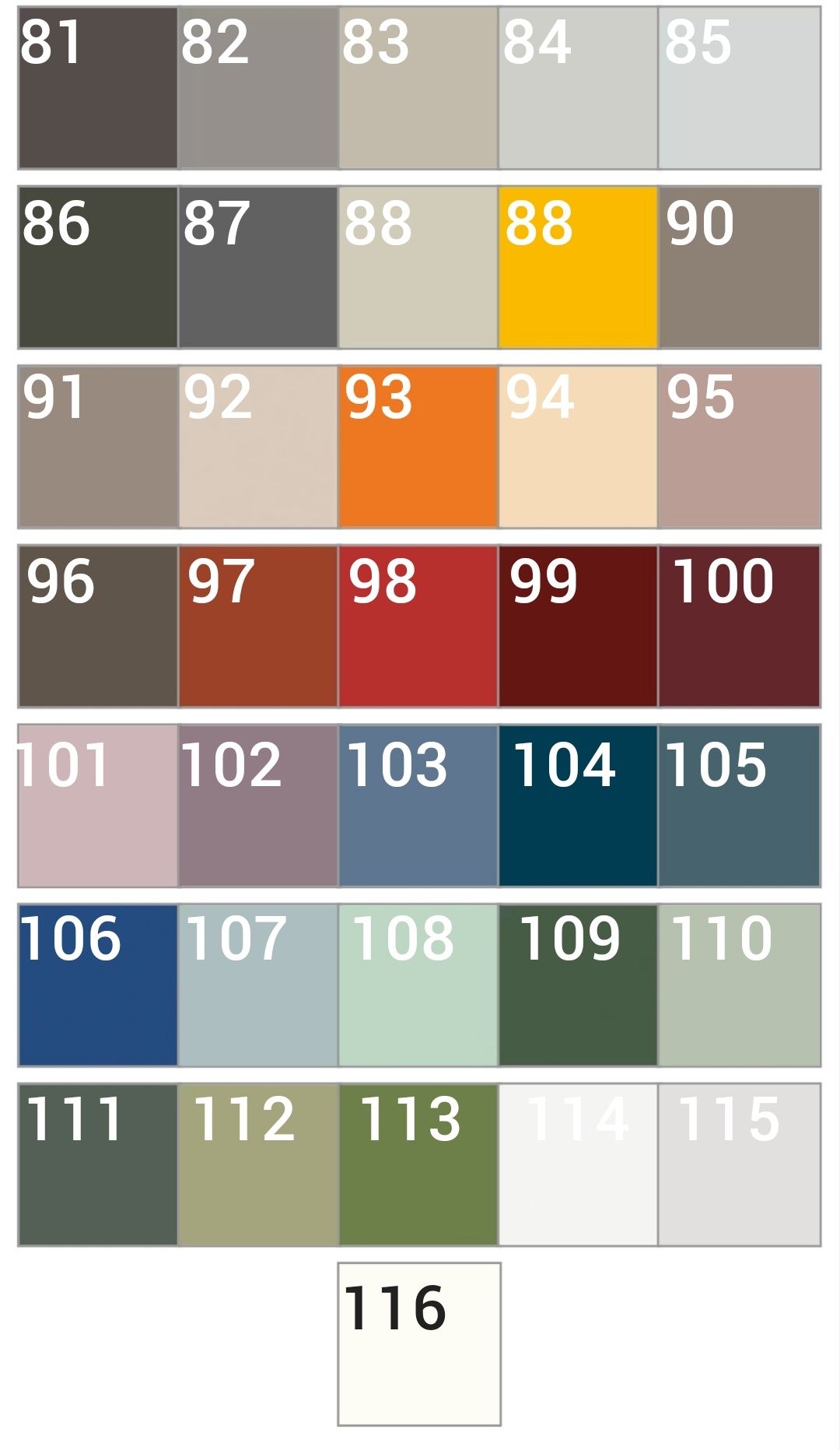Lamele ścienne na płycie 278/18-21cm cięte na wymiar 116 kolorów