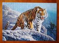 Puzzle CASTORLAND 500 - Tiger On The Rocks kompletne jak nowe