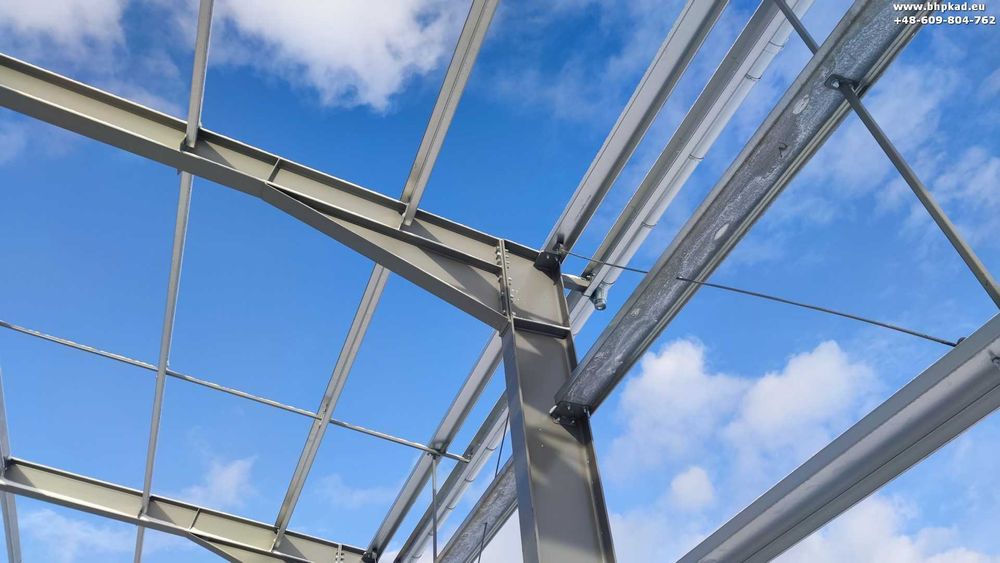 Hala. Wiata. Konstrukcja stalowa. 15x50x6m. Producent. Bartoszyce.