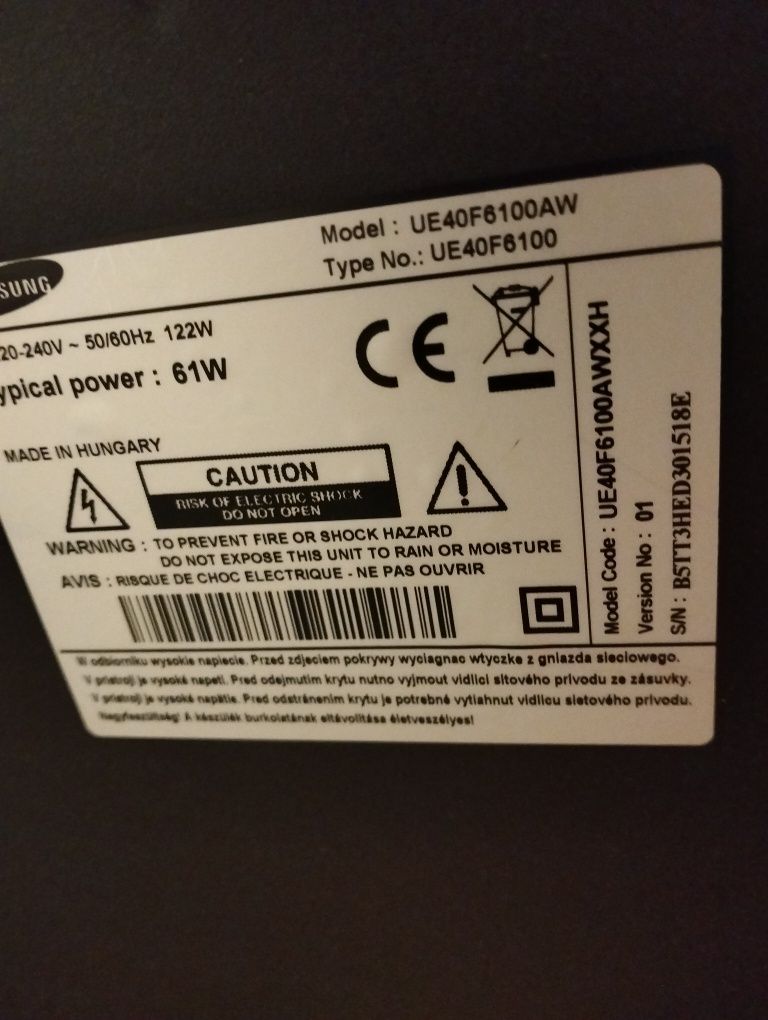 Telewizor samsung LCD LED Samsung 3D 40' UE40F6100