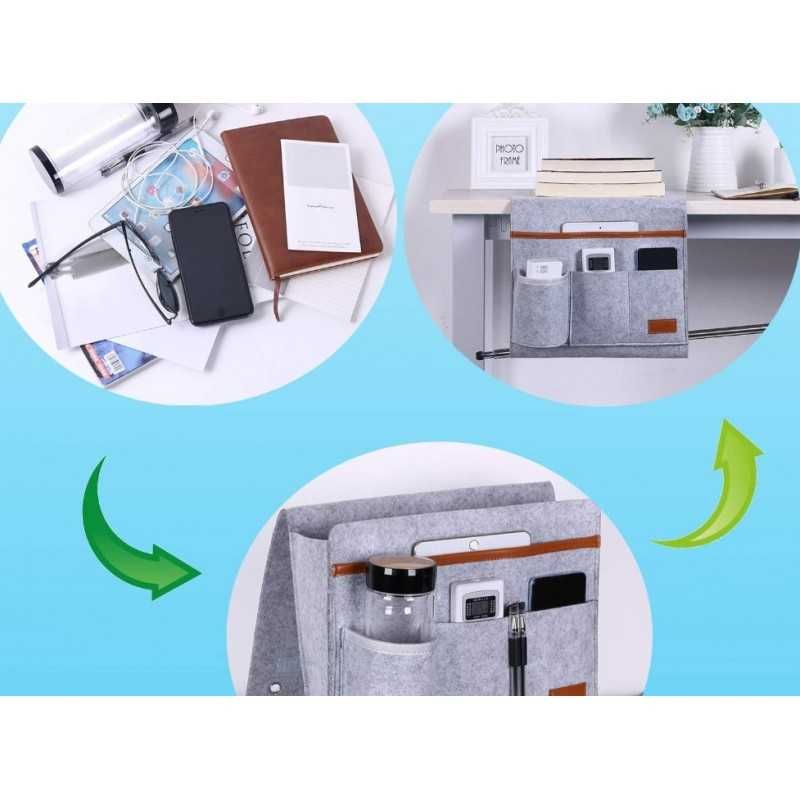 Organizer do auta domu z filcu szarość ORM03SZ-FILC