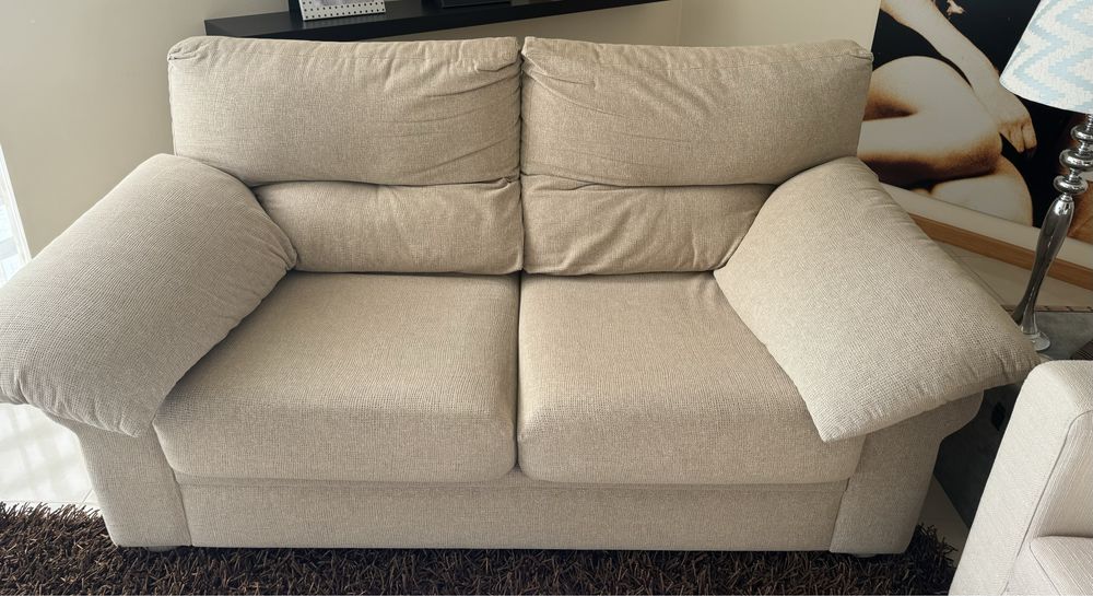 Sofa de tecido bege 1,80x1,05