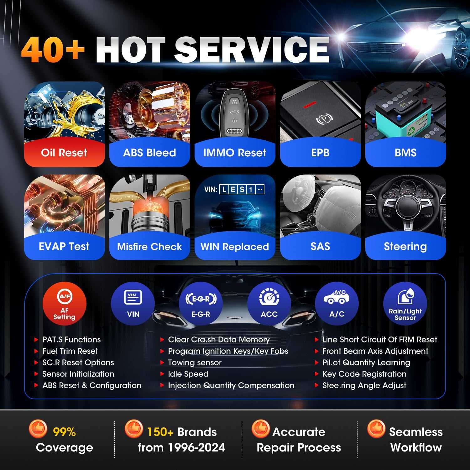 Autel MaxiCOM MK900BT Máq Diagnóstico OBD Profissional/Oficinas NOVO