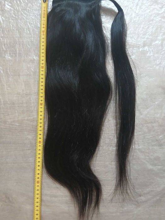 Хвіст (хвост) натуральне волосся натуральные волосы 65, 60, 57, 48 см