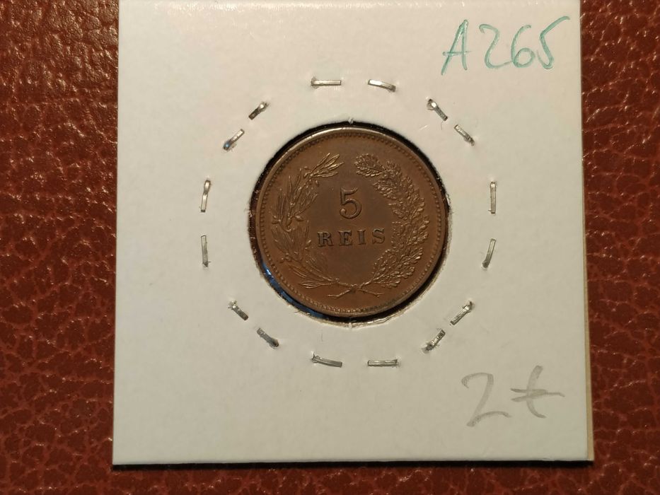 A265 moeda de 5 reis de 1906 Monarquia - Portugal
