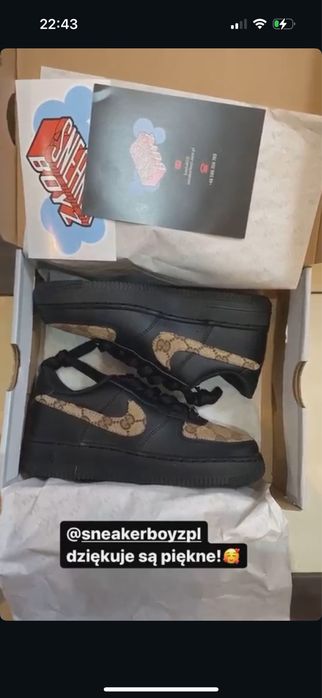 Buty nike air force custom gucci