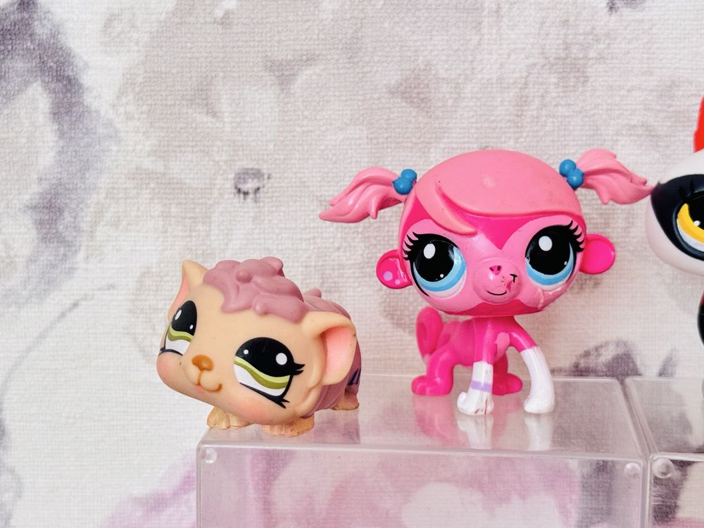 Duży zestaw figurek Littlest Pet Shop LPS Hasbro,byczek,jeż,fretka