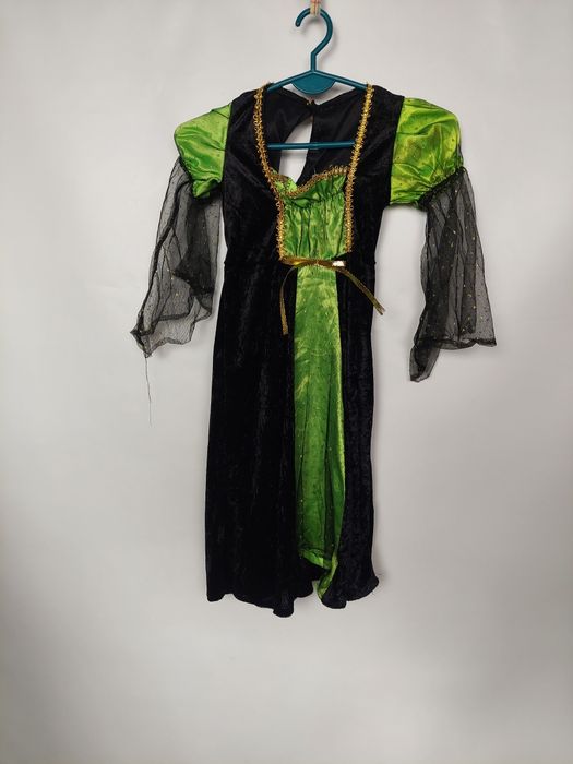 Sukienka przebranie czarownica dama dworu rozmiar 110 116 cm. Gh092