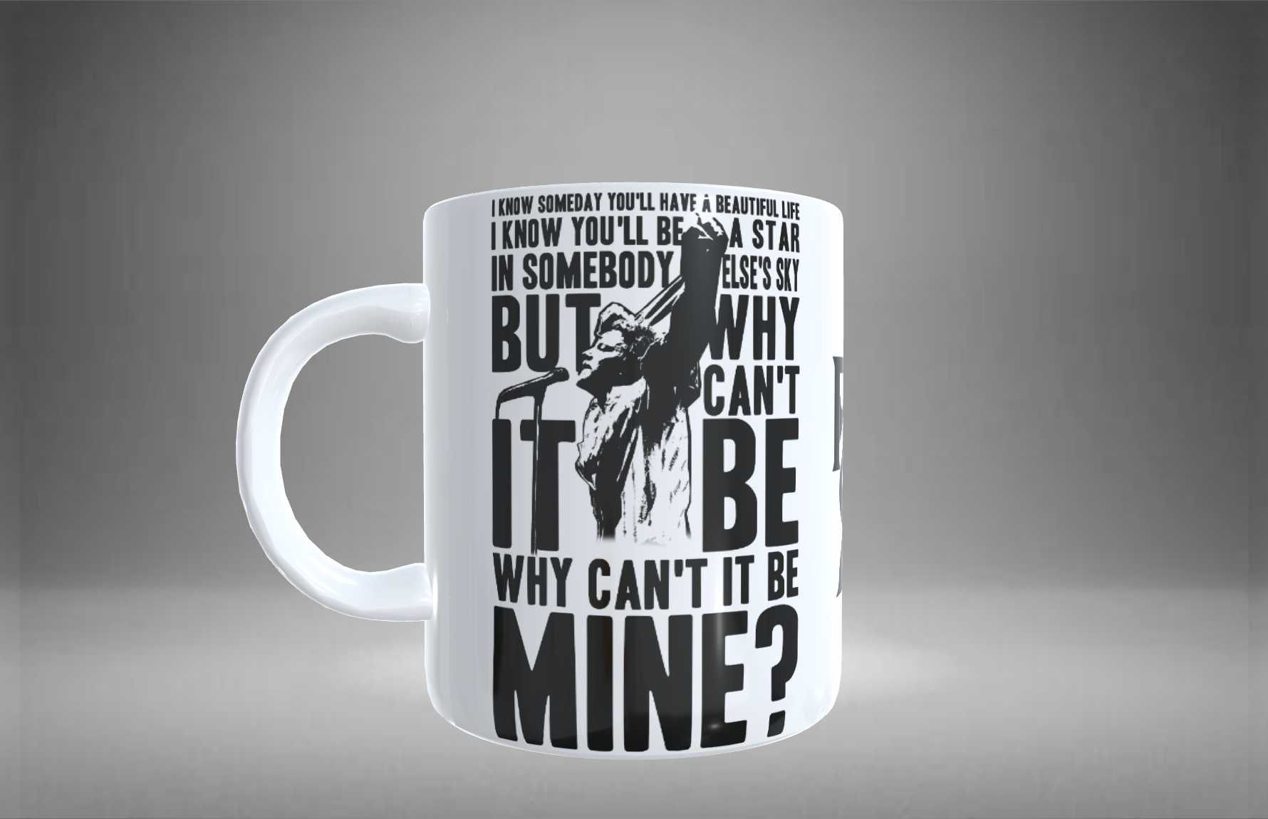 Conjunto Caneca e Base copos Bauhaus The Cult Pearl Jam Guns N Roses