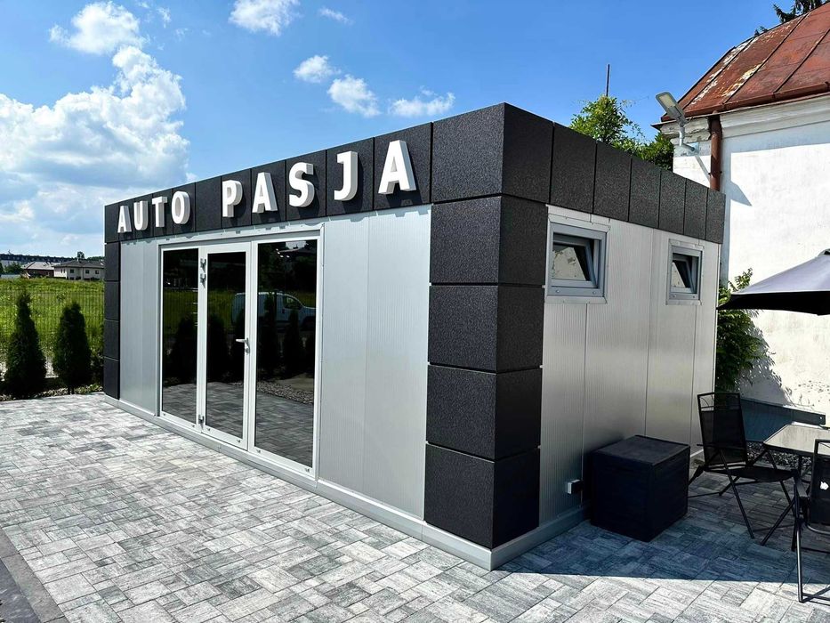 Pawilon z płyty warstwowej Sklep Biuro Magazyn Komis Fryzjer Kontener