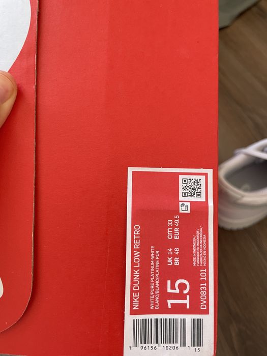 Кросівки Nike Dunk Low Retro White р.48