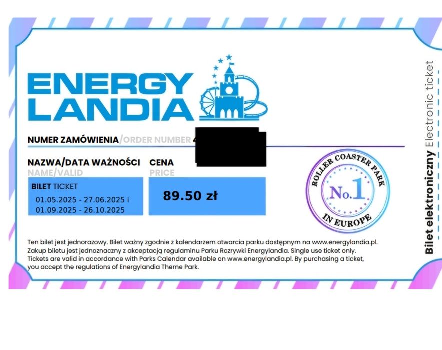 Bilety do Energylandii