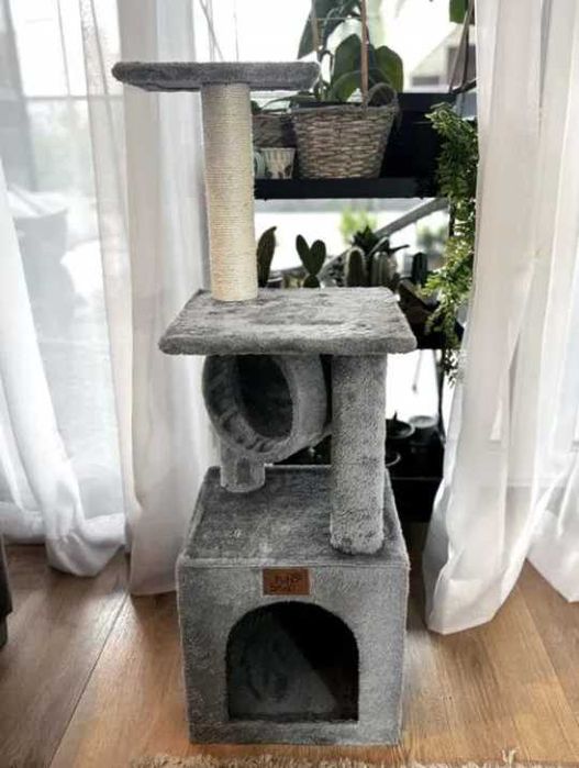 Drapak dla kota wieża legowisko domek tunel budka słupek stabilny NOWY