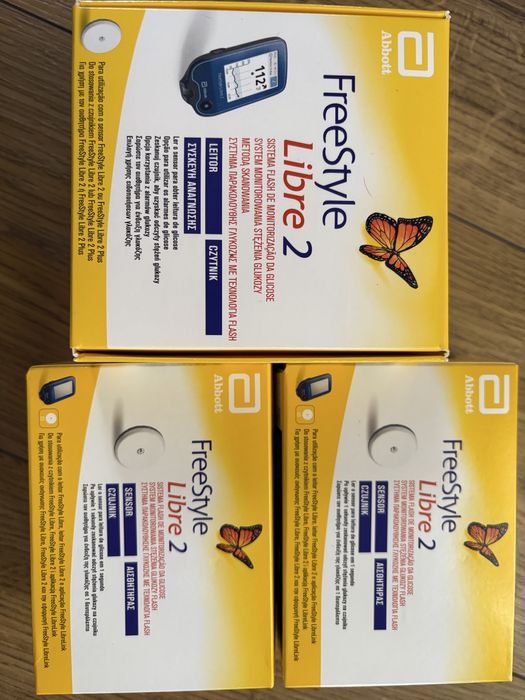 Czytnik Freestyle Libre 2 + sensory. Cena za kpl