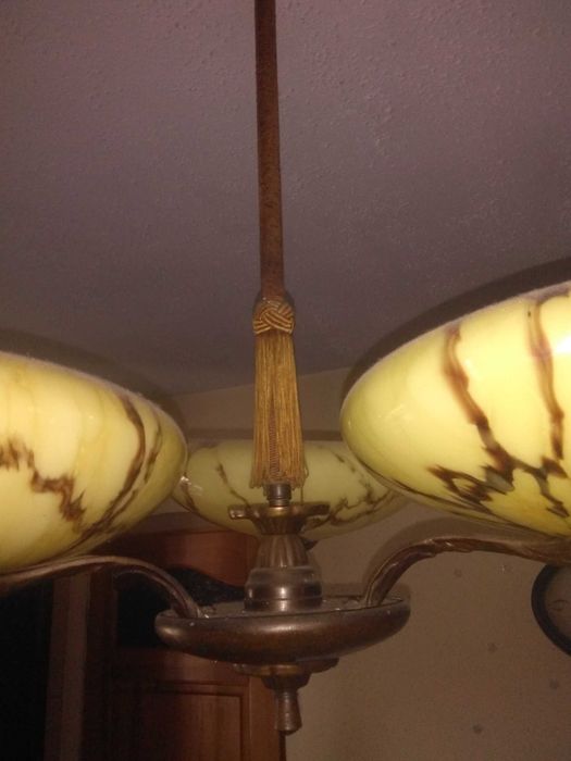 Lampa sufitowa lata 30ste 3klosze