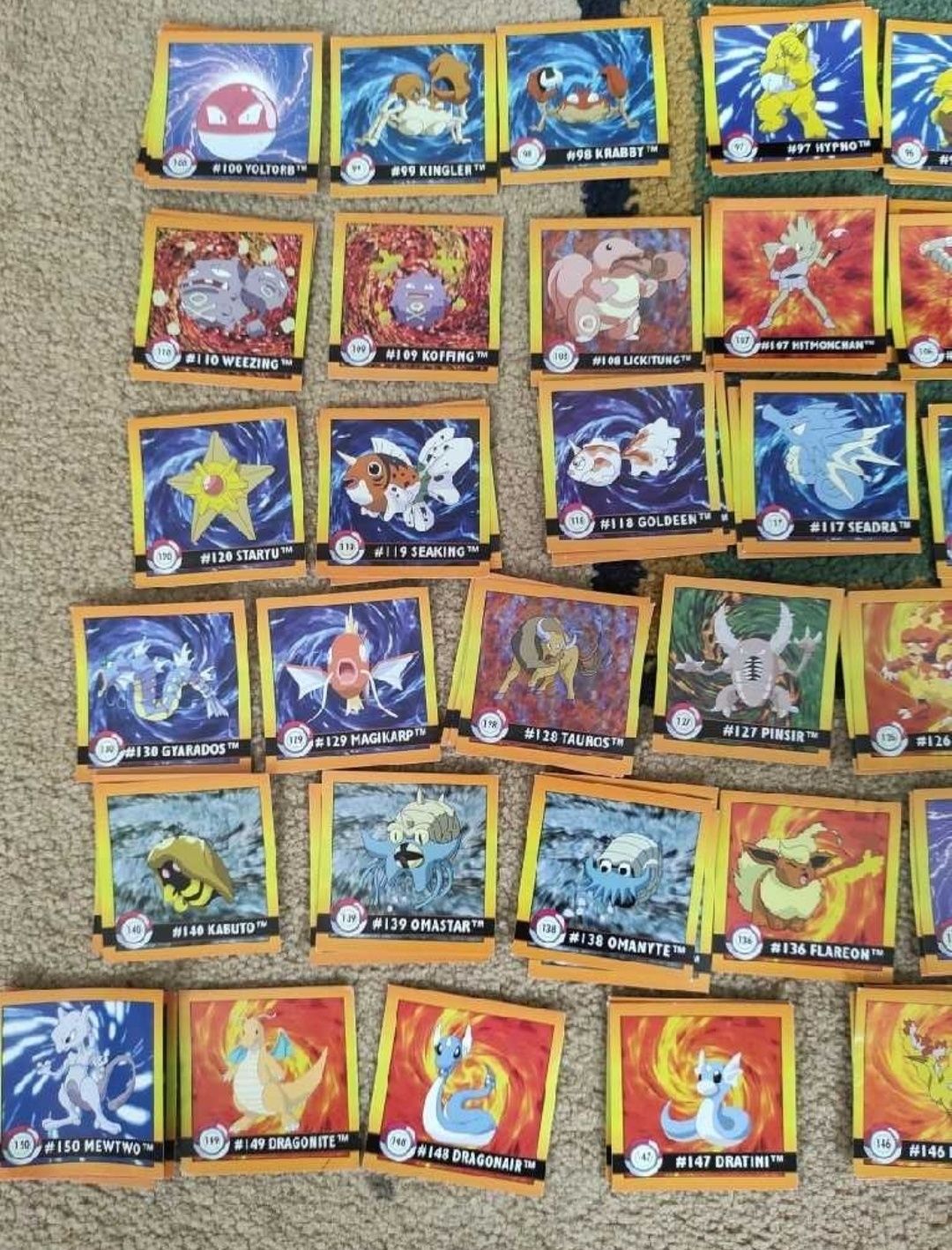 Pokemon artbox naklejki komplet 150 sztuk tazo kolekcja Pikachu
