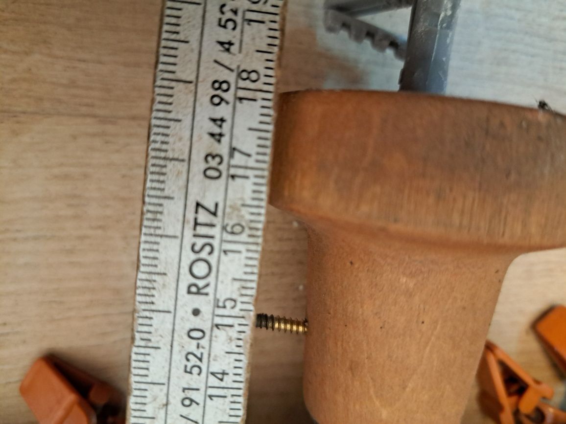 Karnisz drewniany podwójny 172 cm z żabkami