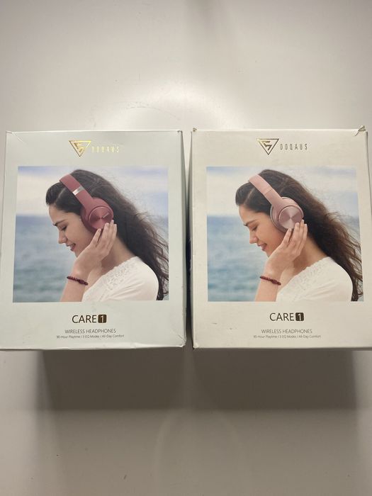 Słuchawki Bezprzewodowe Doqaus Care 1 dwa kolory różowe/czerwone
