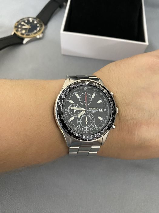 Klasyczny zegarek Seiko 7T92-0CF0 Pilot Flightmaster