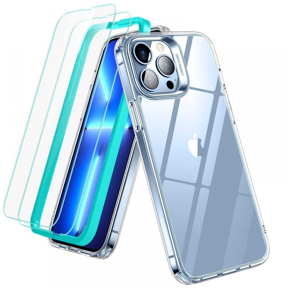 2X Szkło + Etui Esr Classic Hybrid Do Iphone 13 Pro Clear