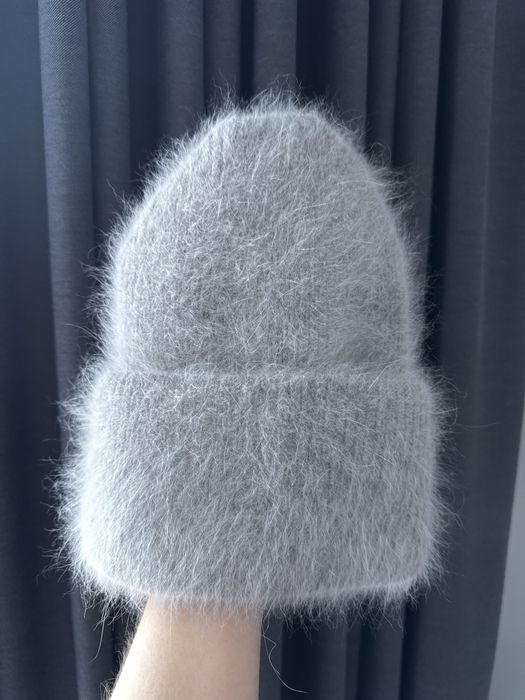 Жіноча шапка з ангори + рукавички