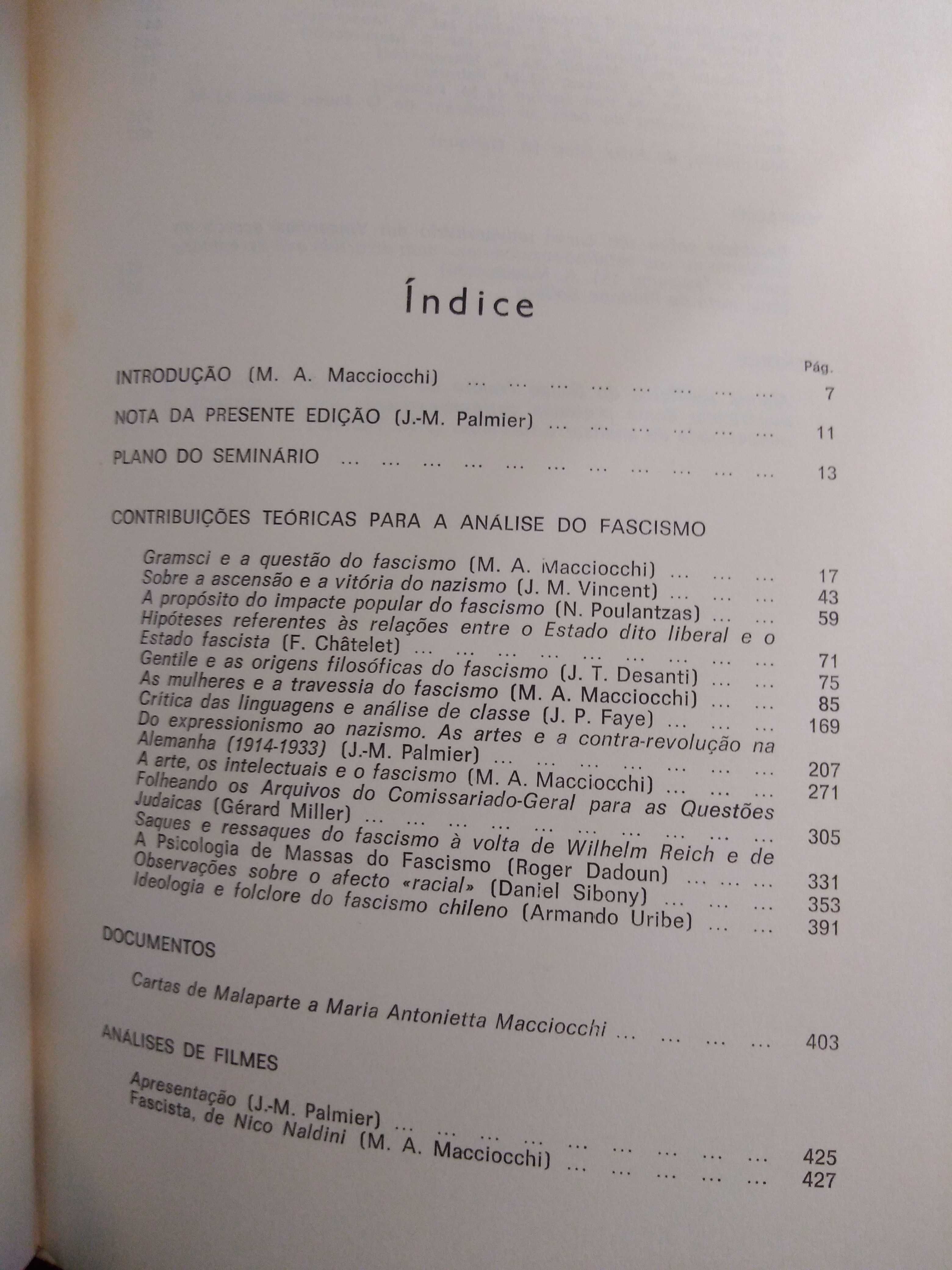 M. A. Macciocchi, Elementos para uma análise do Fascismo