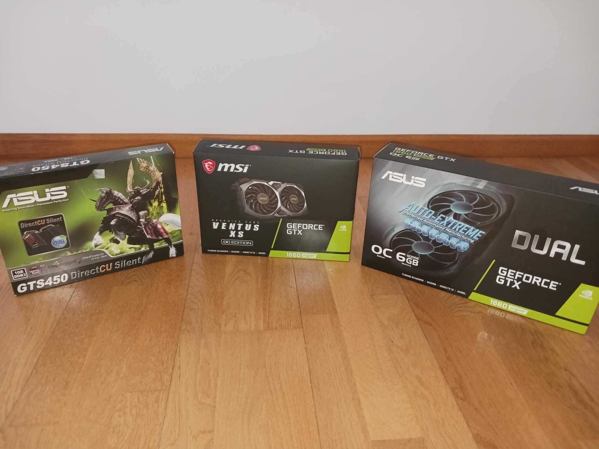 Placas Graficas Nvidia GTS460, GTX1660 Super
