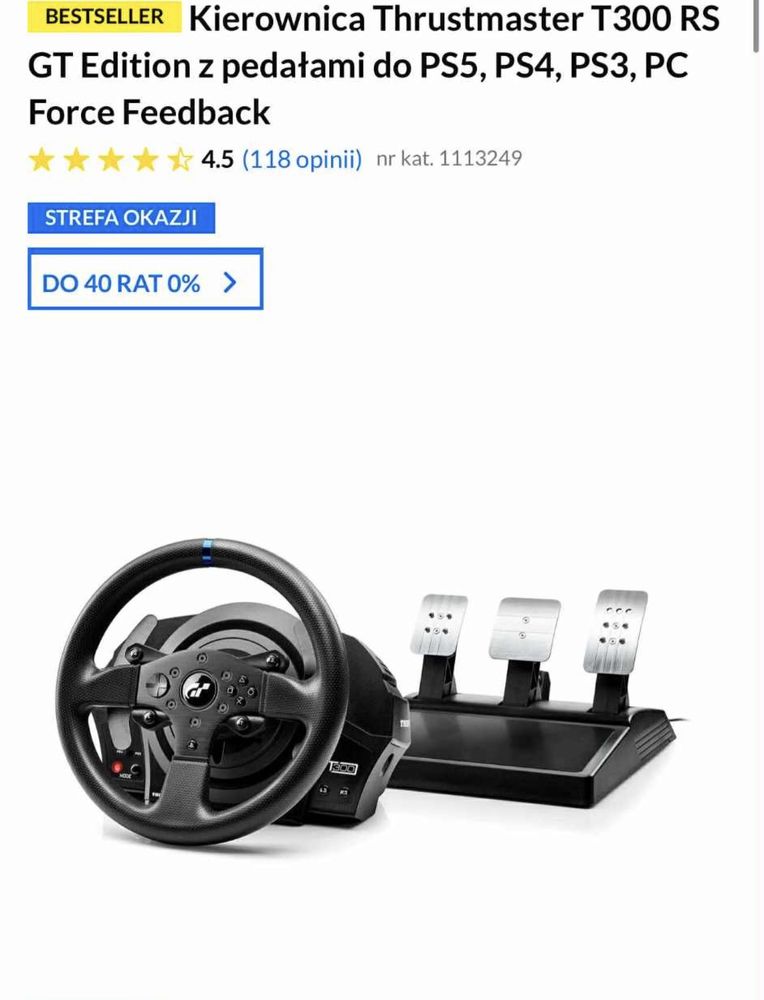 Thrustmaster T300 RS GT Edition PS4 PS5 PC