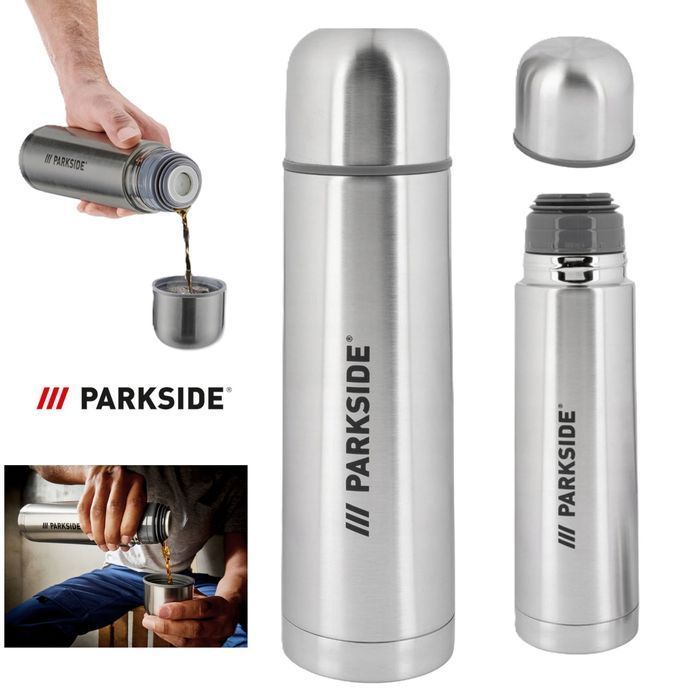 Wygodny Termos Ze Stali Nierdzewnej 420ml + Kubek 85ml Parkside