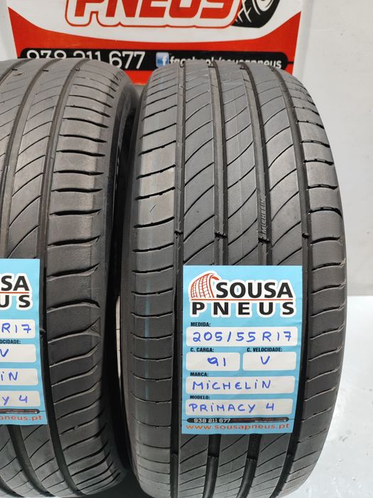 2 pneus semi novos 205-55R17 Michelin - Oferta dos Portes 120 Euros