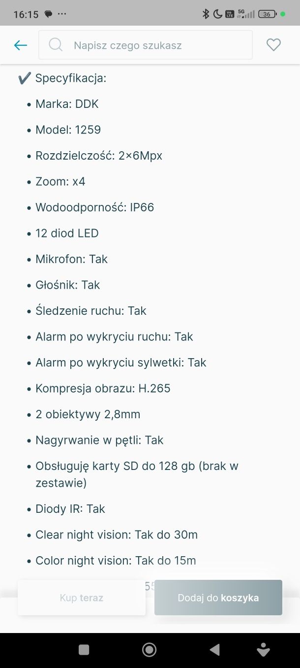 Podwójna Kamera obrotowa wifi