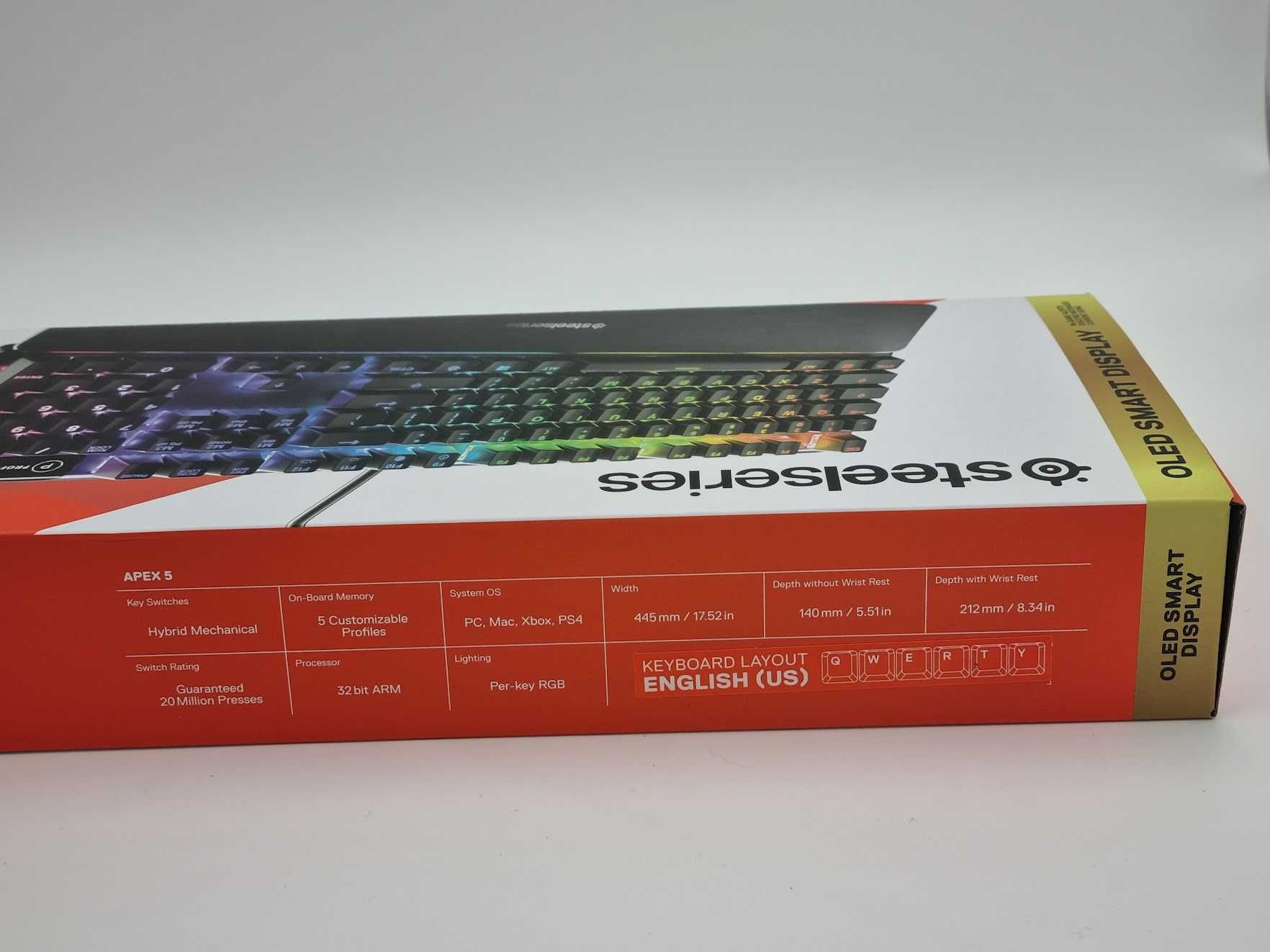 NOWA klawiatura SteelSeries APEX 5 | 108-strefowe RGB