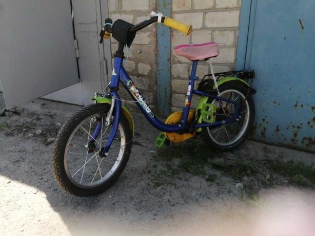 Велосипед детский салатово синий