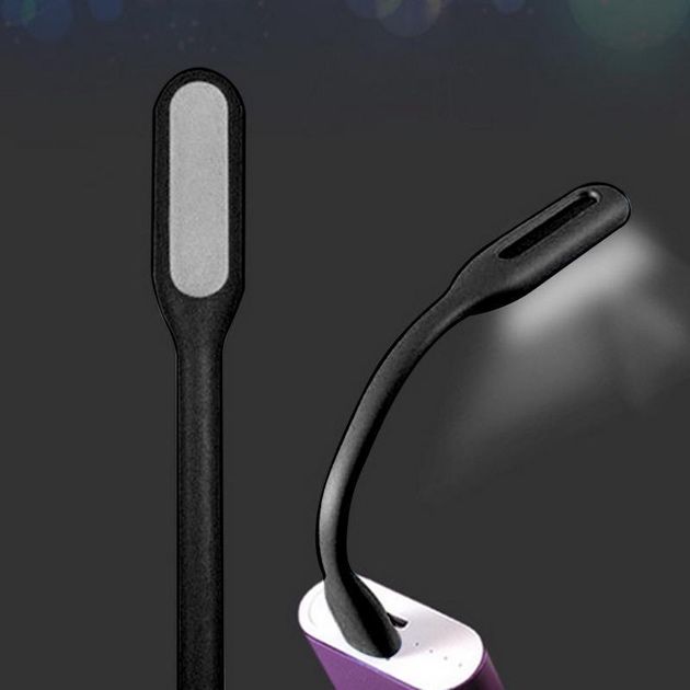 Портативна USB лампа підсвітка для ноутбука Led Plastic Light Black